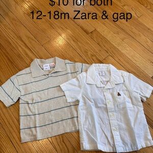 Zara & Gap Kids' White and Gray Shirts